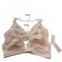 Load image into Gallery viewer, blake &amp; co. Mesh Insert Bralettes, Toasted Almond, Size Medium, Set of 2
