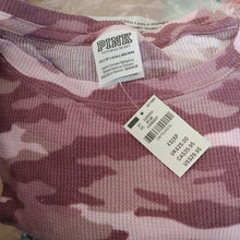 Load image into Gallery viewer, PINK Victoria's Secret Long Sleeved Camo Waffle Thermal Top Shirt, Size XS
