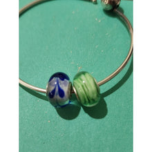 Load image into Gallery viewer, Murano Blue and Green Glass Beads foe European Bracelet
