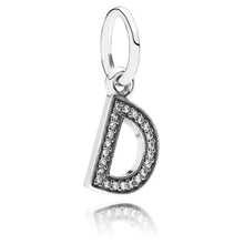 Load image into Gallery viewer, Pandora Sterling Silver Alphabet Letter D Dangle with Clear Zirconia - 791316cz
