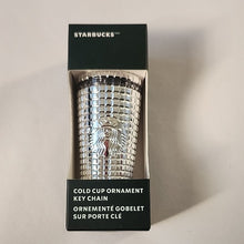 Load image into Gallery viewer, Starbucks Silver Grid Cold Cup Keychain
