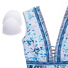 Load image into Gallery viewer, nanette lepore Priya Plunge Swimsuit, Lavender Trails,  10
