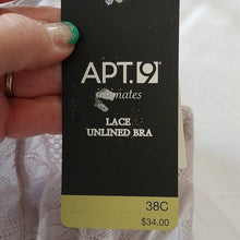 Load image into Gallery viewer, Apt. 9 Lace Unlined Bra, Gull Gray, size 38C
