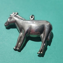 Load image into Gallery viewer, Large Sterling Silver Puffy Hollow Donkey Pendant
