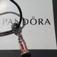 Load image into Gallery viewer, Pandora Retired Sterling Silver Lighthouse Dangle Nautical Charm 791137en42
