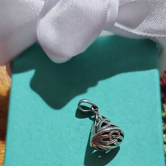 Sterling Silver Vintage Peter Stone PSCL Trinity Celtic Knot Cone Pendant