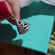 Load image into Gallery viewer, Sterling Silver Vintage Peter Stone PSCL Trinity Celtic Knot Cone Pendant
