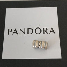 Load image into Gallery viewer, Pandora Sterling Silver Ribbed Clip Charm 790163
