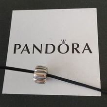 Load image into Gallery viewer, Pandora Sterling Silver Ribbed Clip Charm 790163
