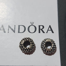 Load image into Gallery viewer, Pandora Retired Sterling Silver Beaded Beauty Spacer - 790981, Set Of 2
