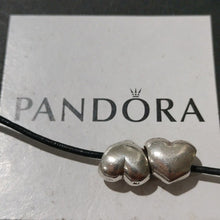 Load image into Gallery viewer, Pandora Sterling Silver Big Smooth Puffy Heart Charms, Set Of 2, 790137
