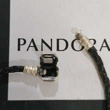 Load image into Gallery viewer, Pandora Double Black Braided Leather Bracelet  12.0"

