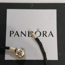 Load image into Gallery viewer, Pandora Double Black Braided Leather Bracelet  12.0"
