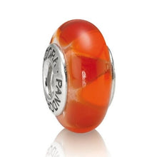 Load image into Gallery viewer, Pandora Retired Captivating Orange Red Hot Murano Glass Bead - 790639
