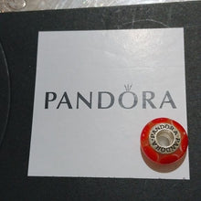 Load image into Gallery viewer, Pandora Retired Captivating Orange Red Hot Murano Glass Bead - 790639

