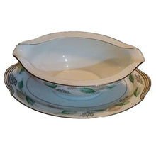 Load image into Gallery viewer, Noritake LYNWOOD Gravy Boat with Attached Plate Vintage #5307 Japan
