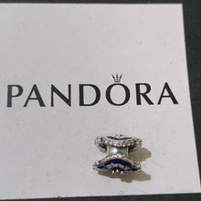Load image into Gallery viewer, Pandora Sterling Silver Blue Pansy Charm w/Blue + White Enamel - 790777c02
