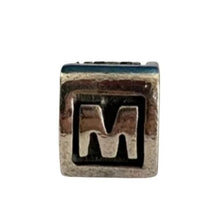 Load image into Gallery viewer, Pandora Letter M Alphabet Triangular Charm 925 Sterling Silver 790323M
