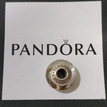 Load image into Gallery viewer, Pandora Retired Black on White Murano Glass Polka Dot Bead - 790602
