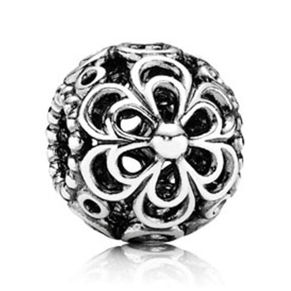 Pandora Retired Sterling Silver Picking Daises Openwork Charm - 790965