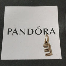 Load image into Gallery viewer, Pandora Sterling Silver Alphabet Letter E Dangle with Clear Zirconia - 791317cz
