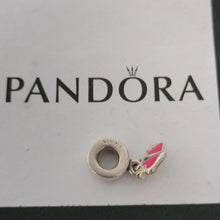 Load image into Gallery viewer, Pandora Retired Sterling Silver and 14K Gold Love Dangle with Red Enamel - 79043
