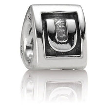 Load image into Gallery viewer, Pandora Retired Sterling Silver Alphabet Bead - Letter U - 790323U
