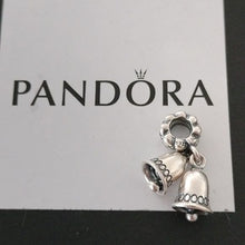 Load image into Gallery viewer, Pandora Retired Sterling Silver Silver Bells Christmas Dangle Bead - 791230
