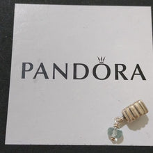 Load image into Gallery viewer, Pandora Retired Sterling Silver Aquamarine March Birthstone Dangle - 790166AQ
