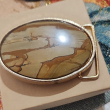 Load image into Gallery viewer, Oval Faux Jasper Resin Belt Buckle
