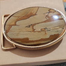 Load image into Gallery viewer, Oval Faux Jasper Resin Belt Buckle
