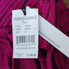 Load image into Gallery viewer, Robin Piccone Perla High Neck Crochet Mix Swimsuit, Orchid, 10
