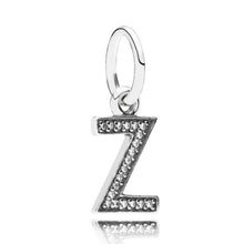 Load image into Gallery viewer, Pandora Sterling Silver Alphabet Letter Z Dangle with Clear Zirconia - 791338cz
