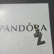 Load image into Gallery viewer, Pandora Sterling Silver Alphabet Letter Z Dangle with Clear Zirconia - 791338cz
