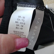 Load image into Gallery viewer, La Blanca One Shoulder Bikini Swimsuit Top, Black, Size 10
