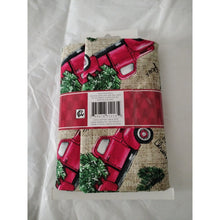 Load image into Gallery viewer, David Textiles 1-Yard Cotton Vintage Red Christmas Trucks Precut Fabric NEW
