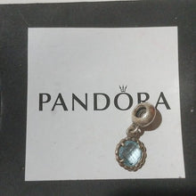 Load image into Gallery viewer, Pandora Retired Sterling Silver Cool Breeze Dangle Bead with Blue Topaz - 791021
