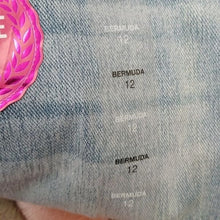 Load image into Gallery viewer, Girl&#39;s SO Favorite Super soft Stretch Denim Bermuda Shorts, Light Wash, size 12
