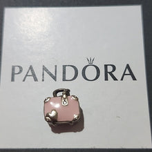 Load image into Gallery viewer, Pandora Sterling Silver Travel Suitcase Bag Charm with Pink Enamel - 798063EN124
