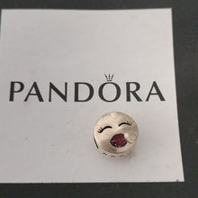 Load image into Gallery viewer, Pandora Retired Sterling Silver Kiss Emoji Charm with Cerise Enamel - 796561EN15
