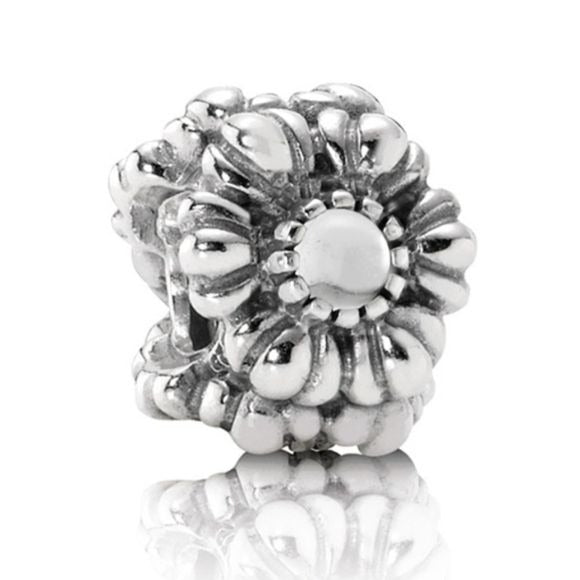 Pandora Sterling Silver April Birthday Blooms Bead with Rock Crystal - 790580bk