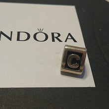 Load image into Gallery viewer, Pandora Sterling Silver Initial C Triangular Letter Charm ALE Retired 790323C
