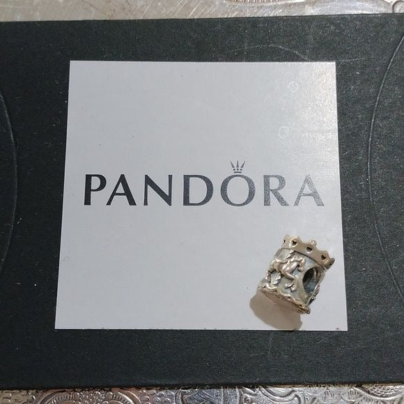 Pandora Sterling Silver + 14K Gold Carousel Merry Go Round Horse Bead - 791236