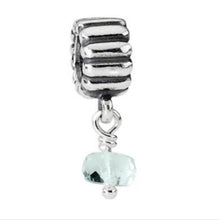 Load image into Gallery viewer, Pandora Retired Sterling Silver Aquamarine March Birthstone Dangle - 790166AQ
