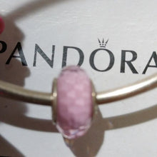 Load image into Gallery viewer, Pandora Sterling Silver Pink Fascinating Faceted Murano Glass Charm - 791068
