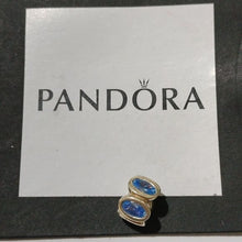 Load image into Gallery viewer, Pandora Retired Sterling Silver with Blue Zirconia Oval Lights Bead - 790311CZB
