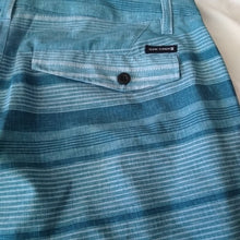 Load image into Gallery viewer, Ocean Current Blue Stripes Board Shorts, size 36
