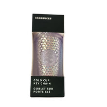 Load image into Gallery viewer, Starbucks Studded Unicorn Holographic Cold Cup Key Chain
