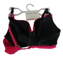Load image into Gallery viewer, Calvin Klein 2 Pack Lightly Lined Demi Bras, Black Red, size 38B

