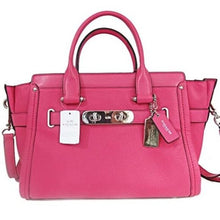 Load image into Gallery viewer, Coach F53308 Nubuck Pebble Leather Swagger Carryall Purse Bag, SV/Dahlia…

